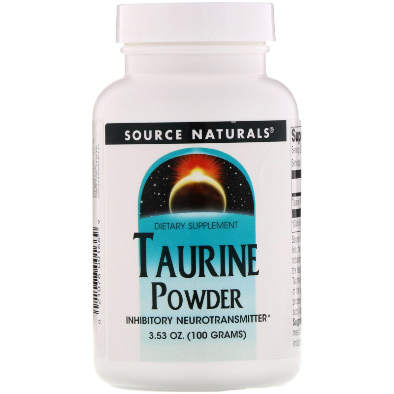 Source Naturals, Порошок таурина, 3.53 унций (100 г)