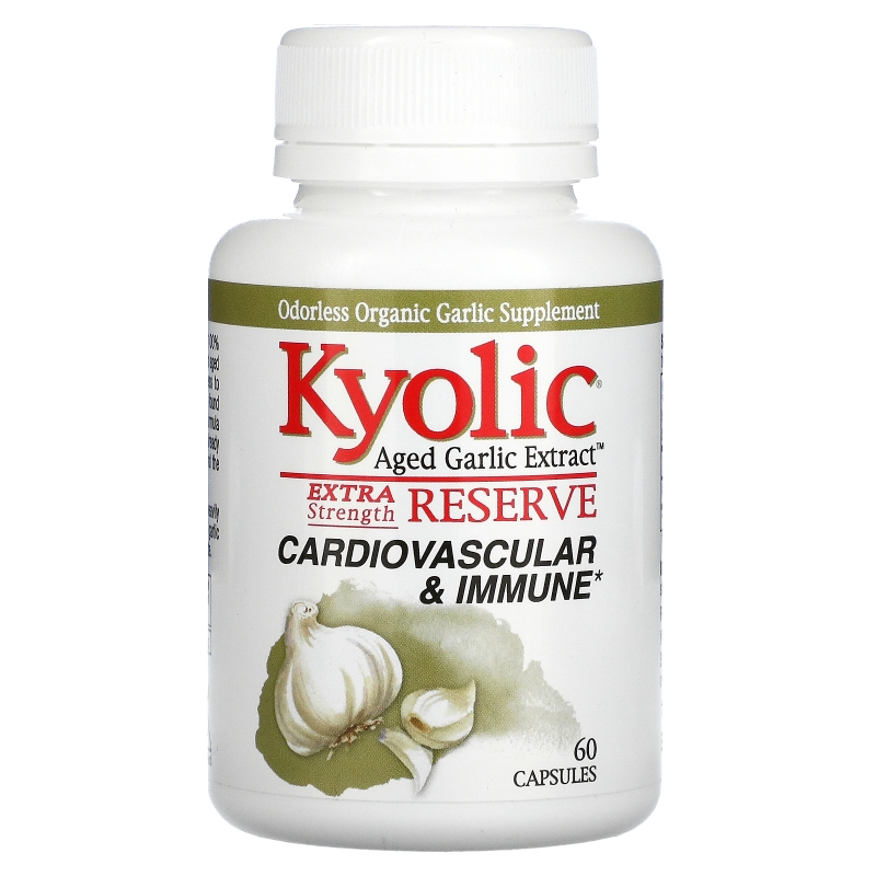 Kyolic, Aged Garlic Extract, повышенная сила действия, 60 капсул