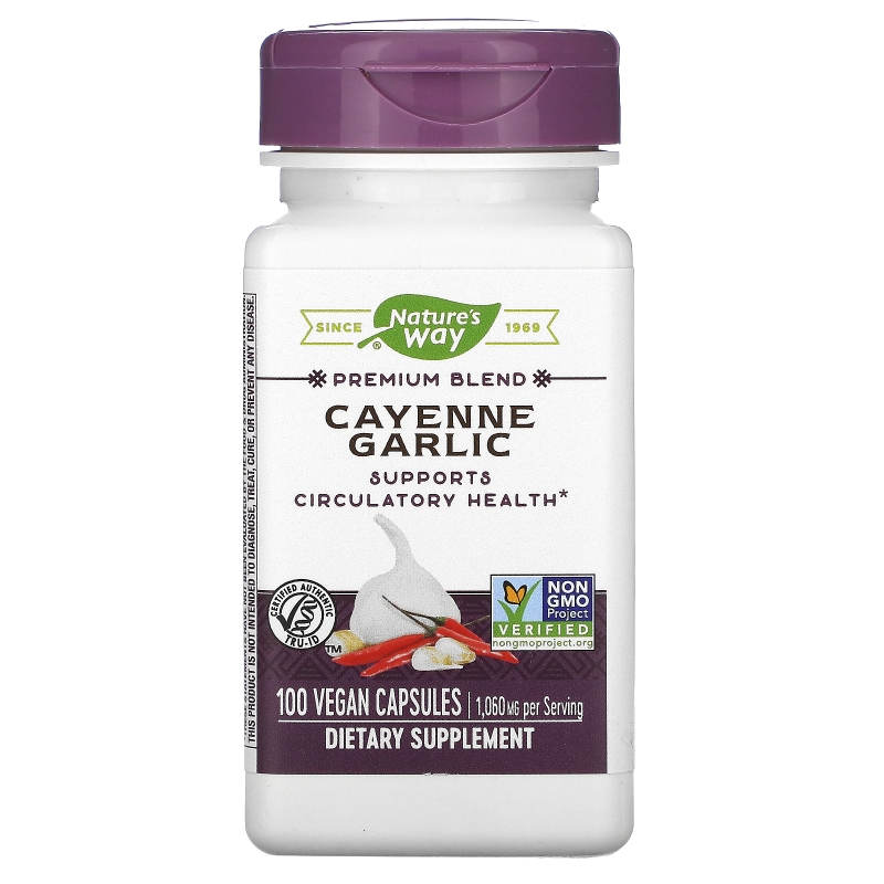 Nature's Way, Cayenne Garlic, 10 Veg. Capsules