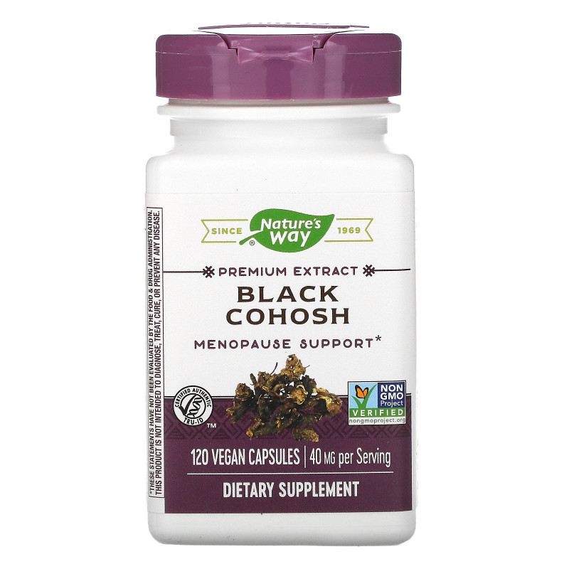 Nature's Way, Black Cohosh, Standardized, 120 Veg. Capsules