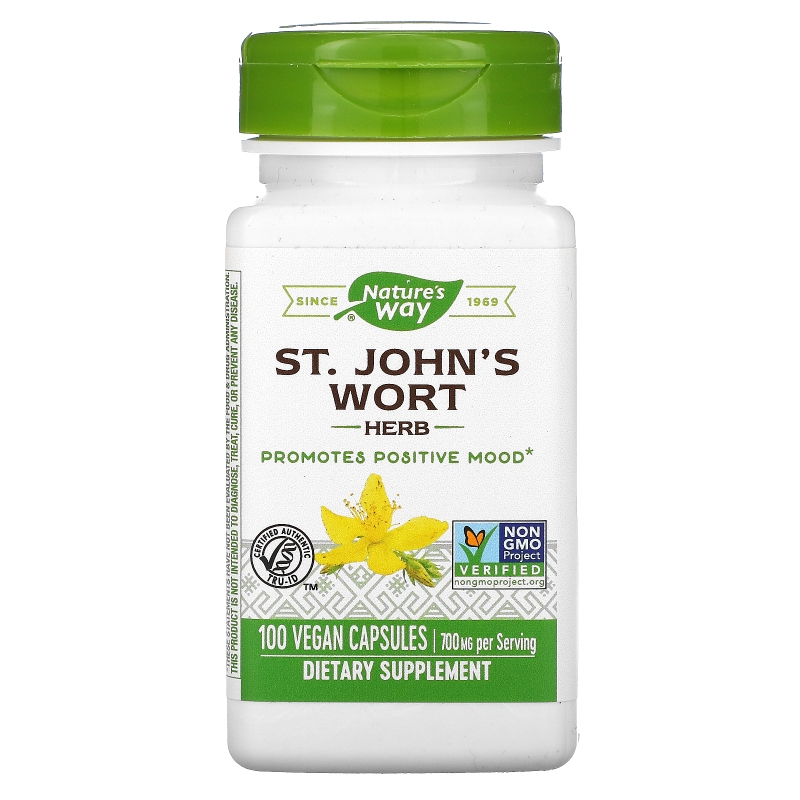 Nature's Way, St. John's Wort, Herb, 350 mg, 100 Vegetarian Capsules