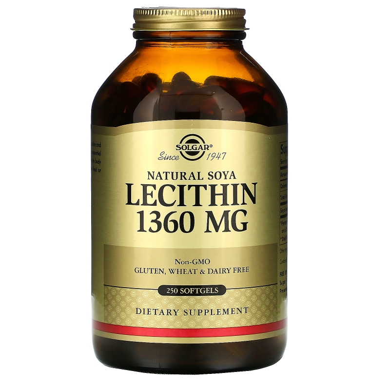 Solgar, Lecithin, 1360mg, 250 Softgels