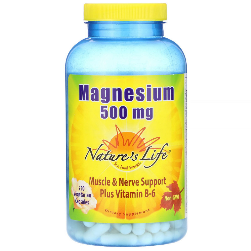 Nature's Life, Magnesium, 500 mg, 250 Vegetarian Capsules