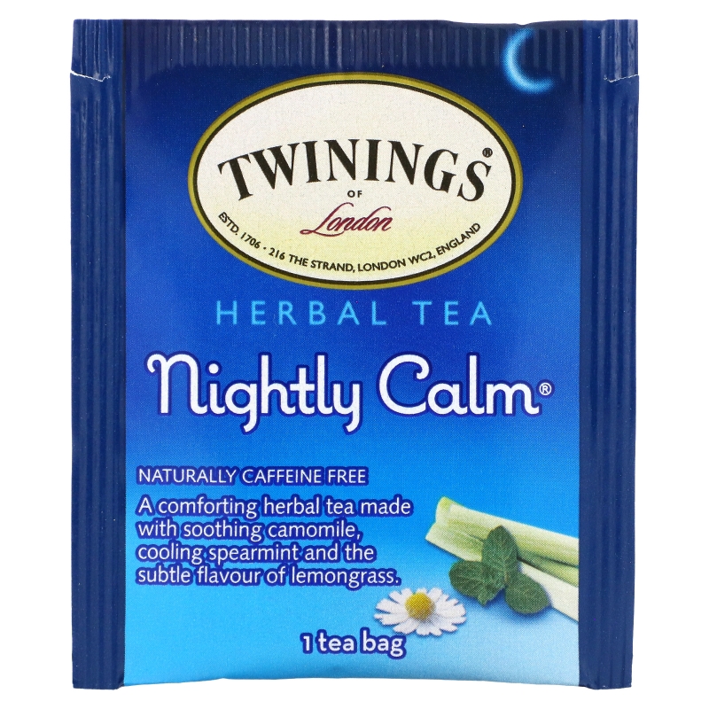 Twinings, Травяной чай, Спокойной ночи, от природы не содержит кофеина, 20 пакетиков, 1,02 унции (29г)