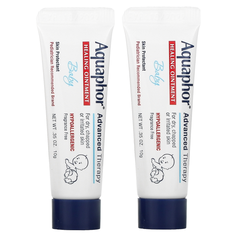 Aquaphor, Baby, Healing Ointment, Skin Protectant, 2 Tubes, 0.35 oz (10 g) Each