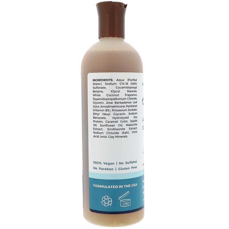 Zion Health, Adama, Шампунь с древними минералами, Белый кокос, 16 fl oz (473 мл)