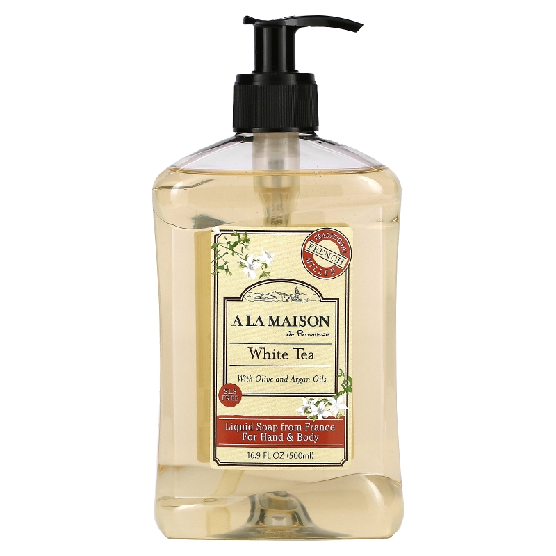 A La Maison de Provence Hand & Body Liquid Soap White Tea 16.9 fl oz (500 ml)