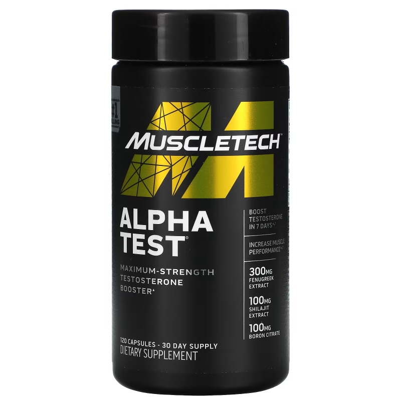 MuscleTech, Alpha Test, 120 Capsules