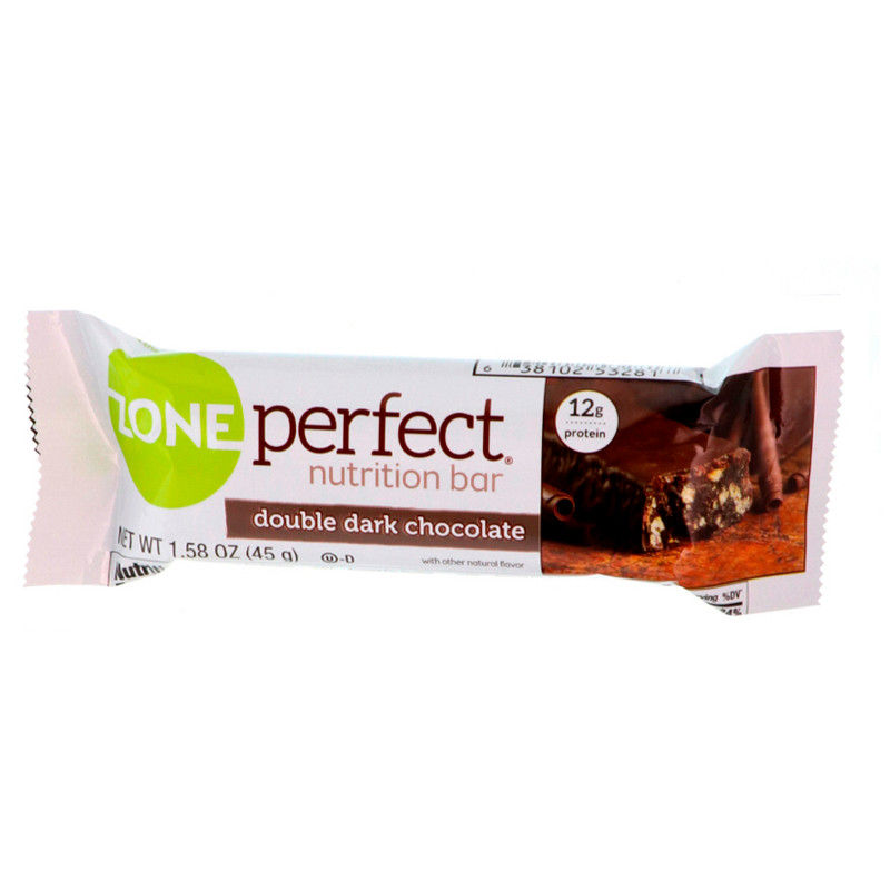 ZonePerfect Dark All-Natural Nutrition Bars Double Dark Chocolate 12 Bars 1.58 oz (45 g) Each