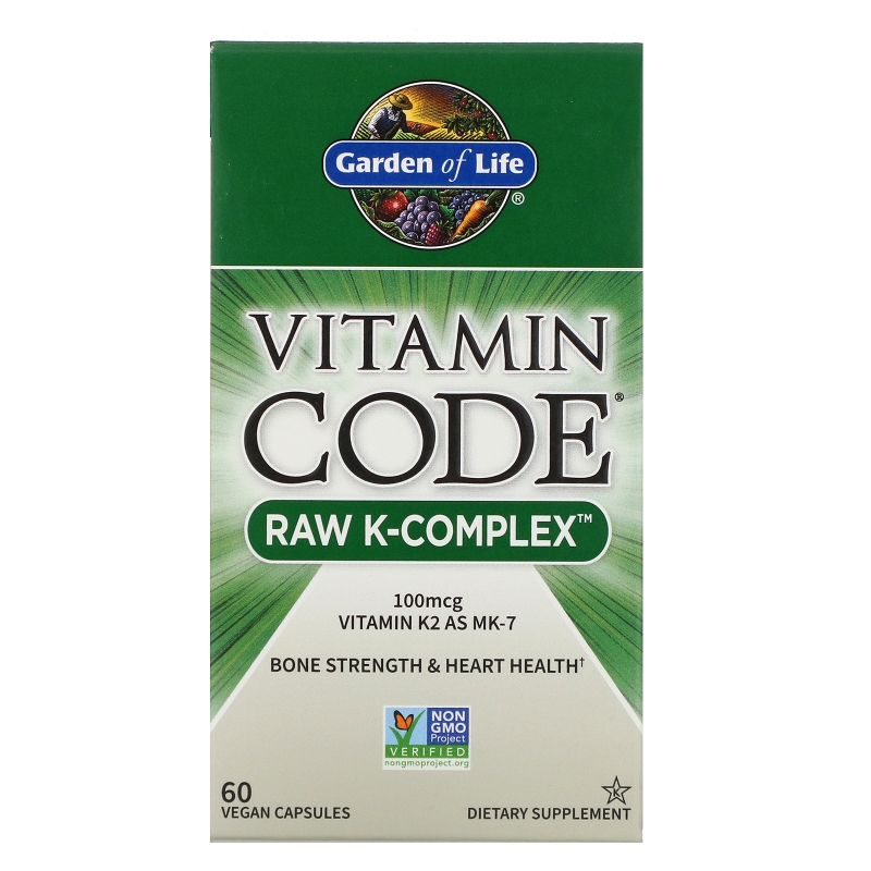 Garden of Life Vitamin Code комплекс необработанных витаминов группы K 60 растительных капул