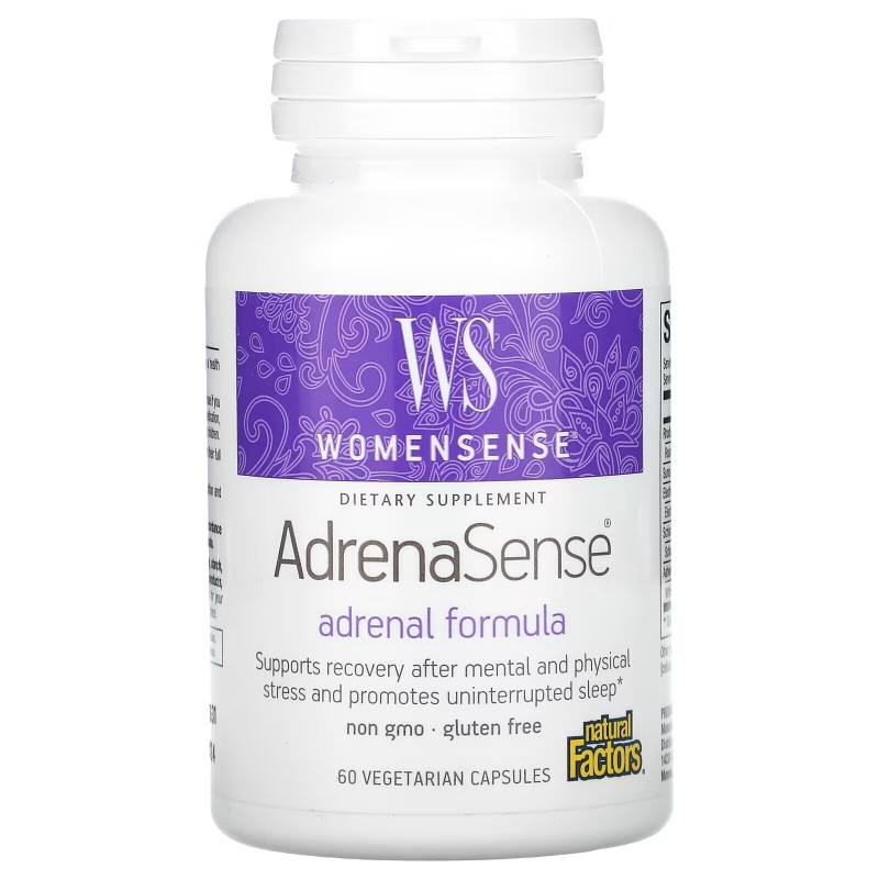 Natural Factors, Womensense, AdrenaSense, Adrenal Formula, 60 Vegetarian Capsules