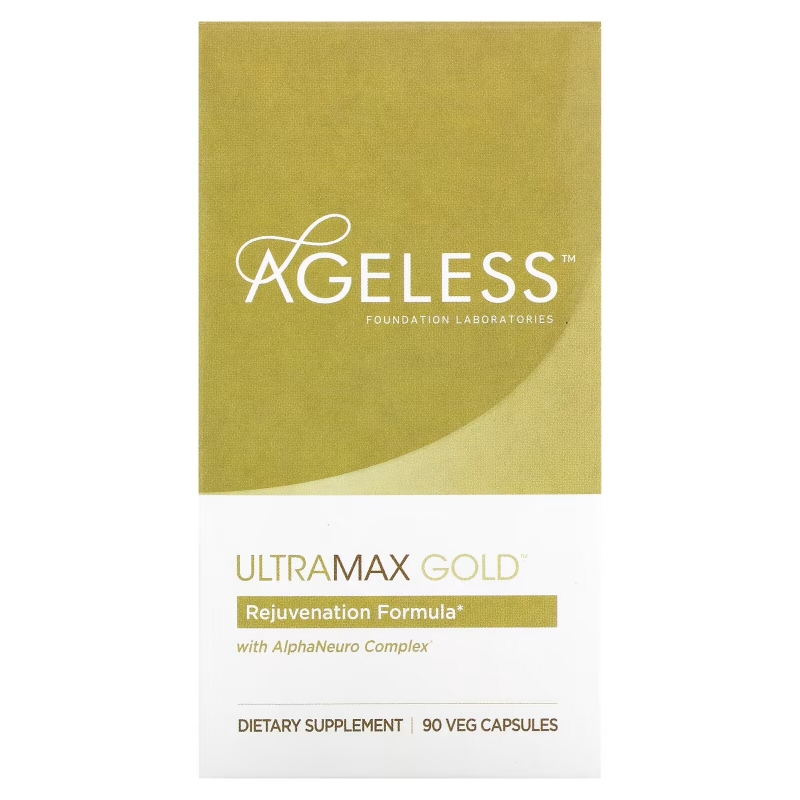 Ageless Foundation Laboratories, UltraMax Gold with AlphaNeuro Complex, 90 Veg Capsules