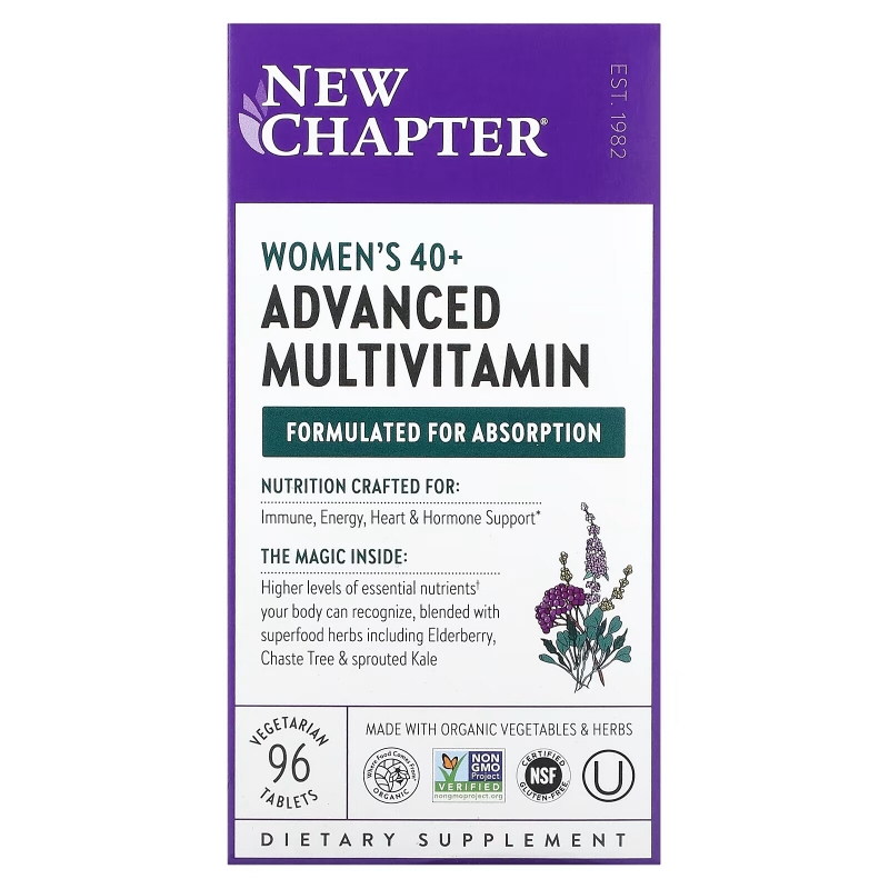 New Chapter, 40+ Every Woman II, Multivitamin, 96 Таблеток