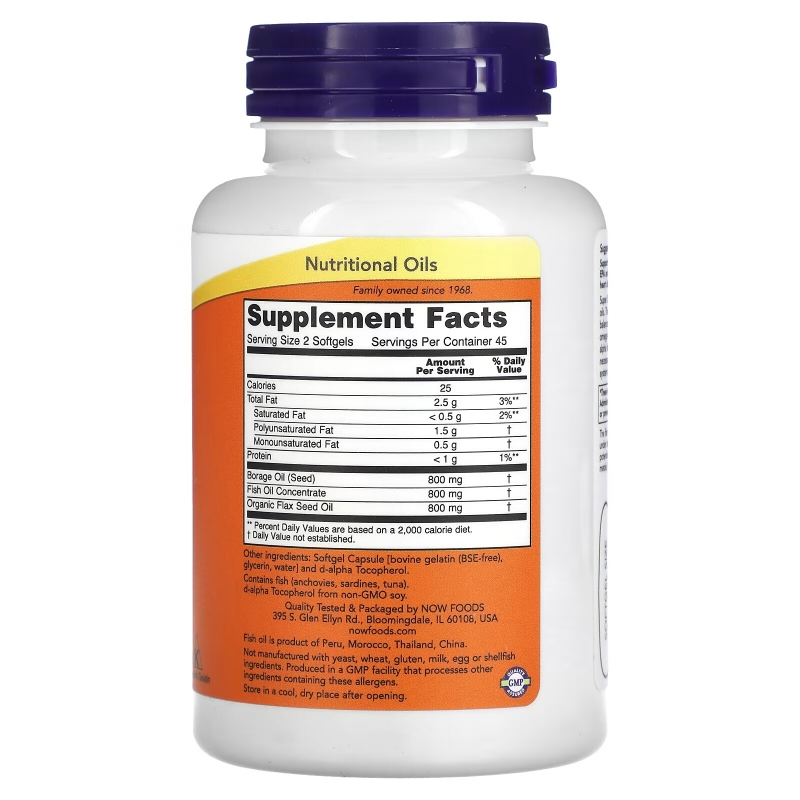 Now Foods, Super Omega 3- 6- 9, 1,200 mg, 90 Softgels