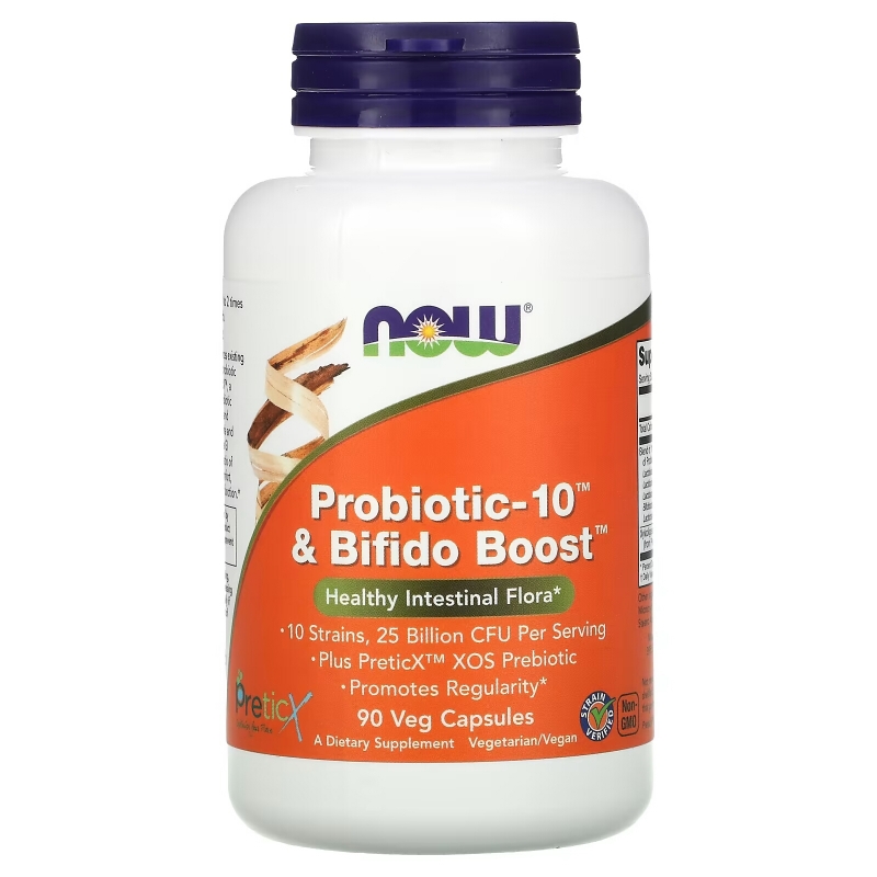 Now Foods, Probiotic-10 & Bifido Boost, 90 Veg Capsules