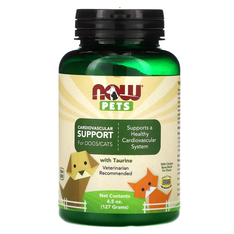 NOW Foods, Pets, добавка для кошек и собак для поддержки сердечно-сосудистой системы, 127 г (4,5 унции)