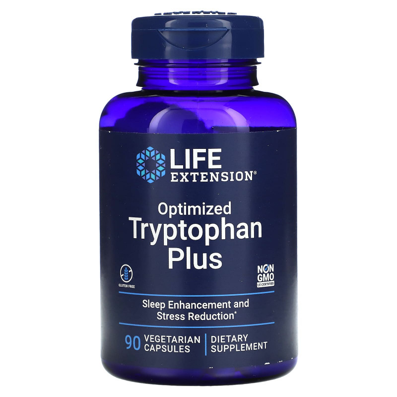 Life Extension, Оптимизированный триптофан-плюс, 90 капсул на растительной основе