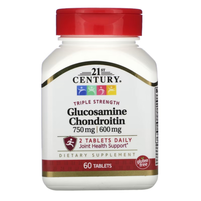 21st Century, Glucosamine / Chondroitin, Triple Strength, 60 Tablets