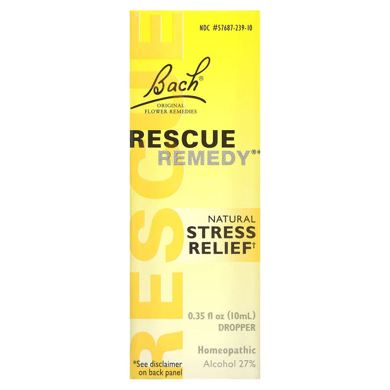 Bach, Original Flower Remedies, Rescue Remedy, Natural Stress Relief, 0.35 fl oz (10 ml)