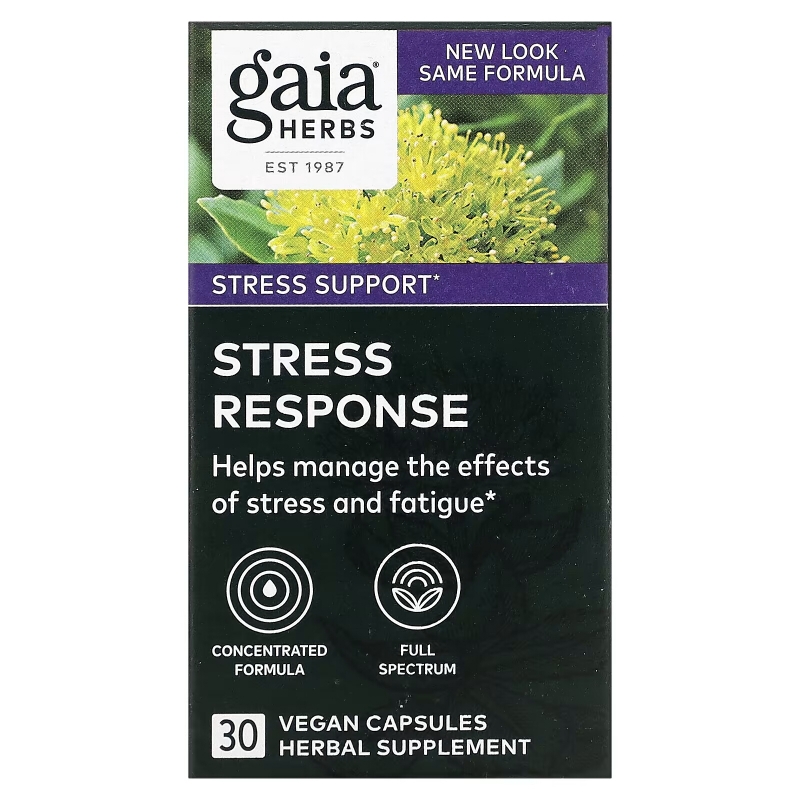 Gaia Herbs Stress Response 30 Vegetarian Liquid Phyto-Caps