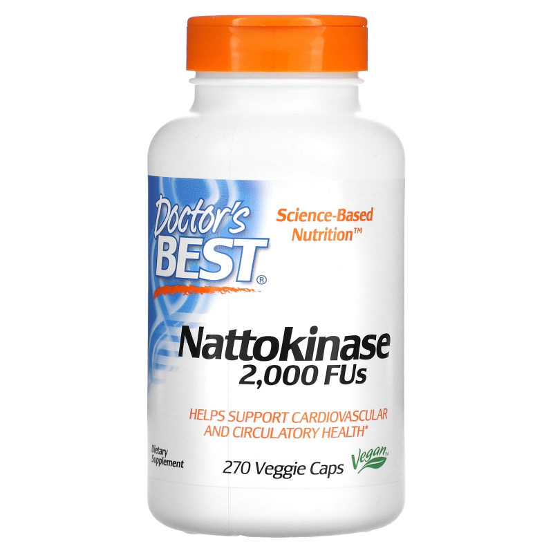 Doctor's Best Best Nattokinase 2000 МЕ 270 растительных капсул