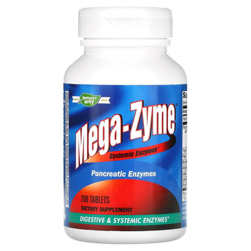 Enzymatic Therapy Системные энзимы Mega-Zyme 200 таблеток