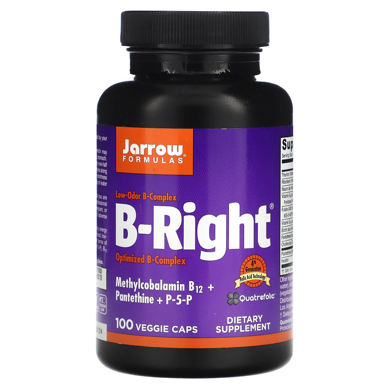 Jarrow Formulas, B-Right, 100 вегетарианских капсул