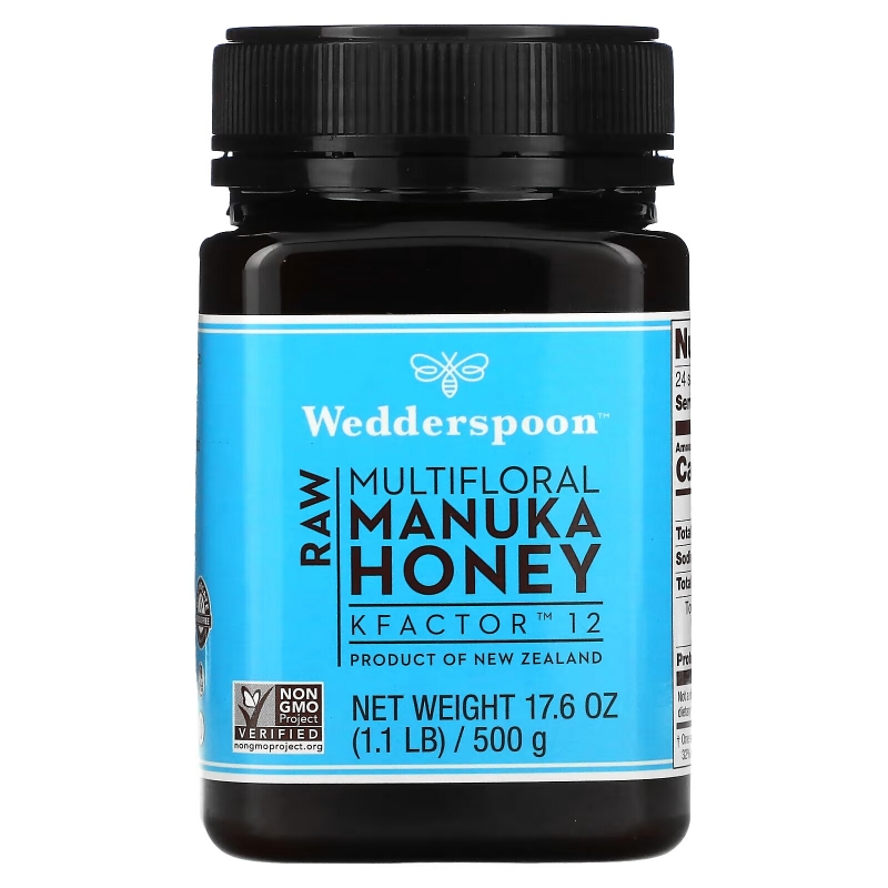 Wedderspoon, Raw Multifloral Manuka Honey, KFactor 12, 1.1 lb (500 g)