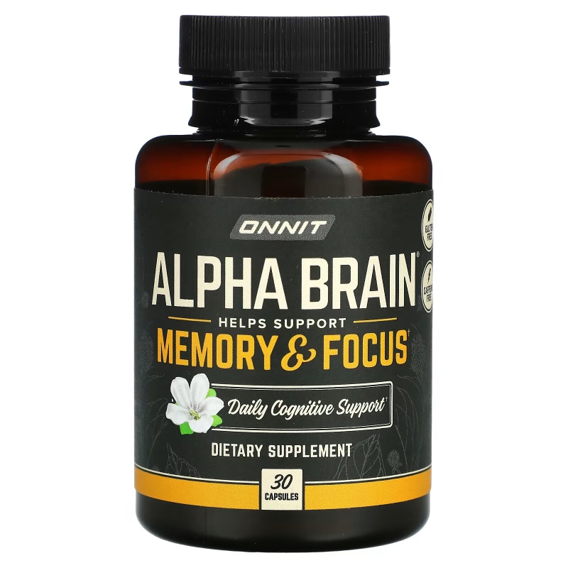 Onnit, Alpha Brain, Memory and Focus, 30 Capsules