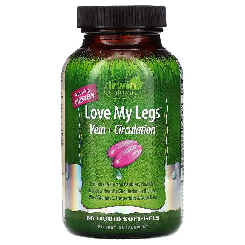 Irwin Naturals, Love My Legs, Vein + Circulation, 60 Liquid Soft-Gels