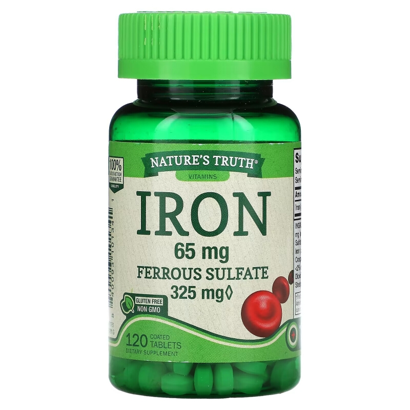 Nature's Truth, Iron, 65 mg, 120 Coated Tablets