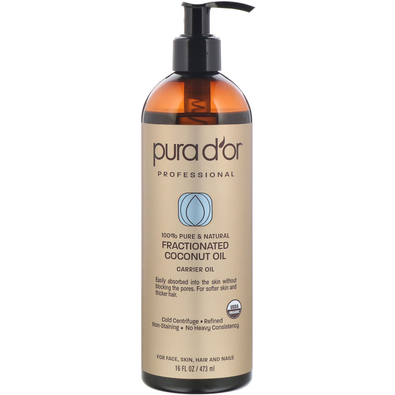 Pura D'or, Professional, Fractionated Coconut Oil, 16 fl oz (473 ml)