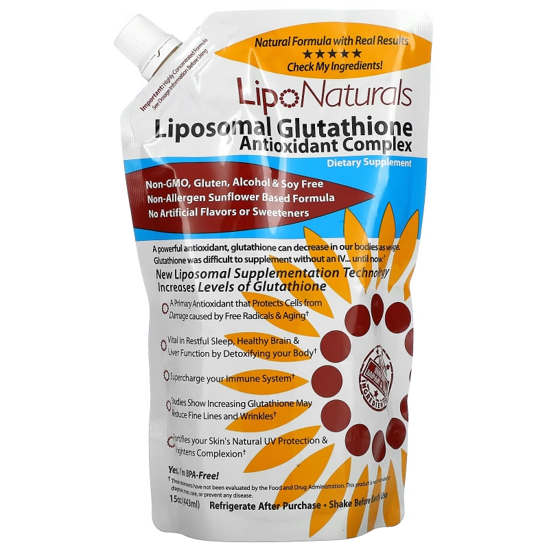 Lipo Naturals, Liposomal Glutathione Antioxidant Complex , 15 oz (443 ml)