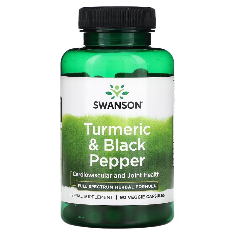 Swanson, Turmeric & Black Pepper, 90 Veggie Capsule