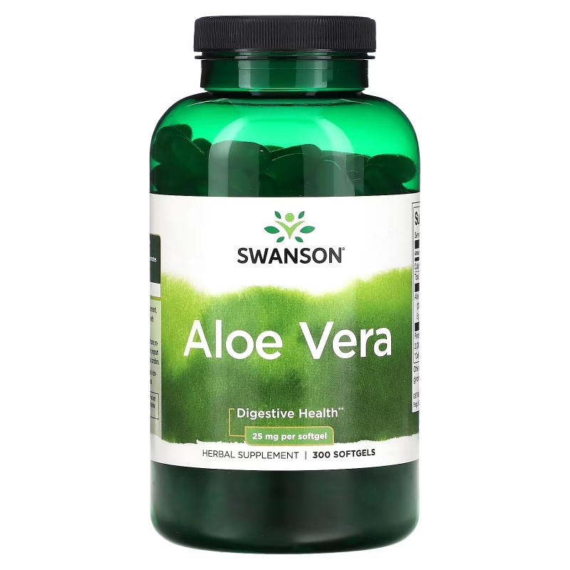 Swanson, Aloe Vera, 25 mg, 300 Softgels