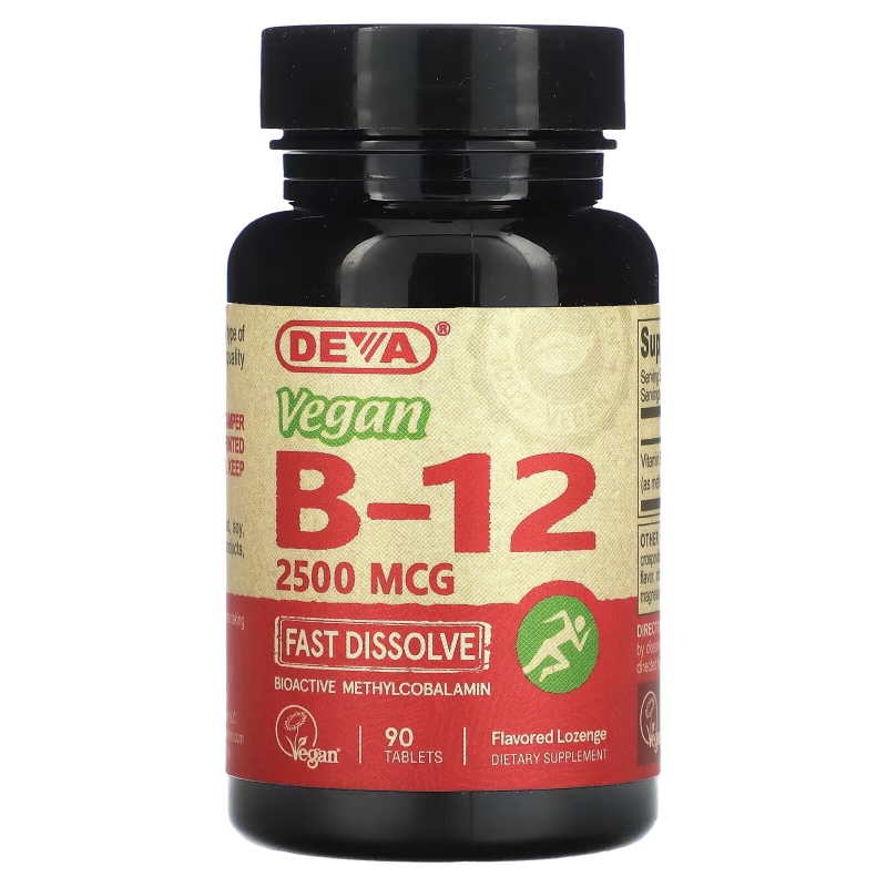 Deva, Vegan B12, 2,500 mcg, 90 Tablets