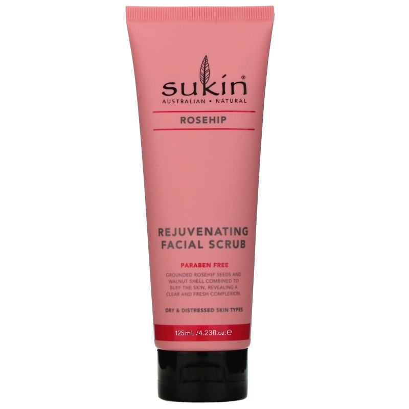 Sukin, Rejuvenating Facial Scrub, Rosehip, 4.23 fl oz (125 ml)